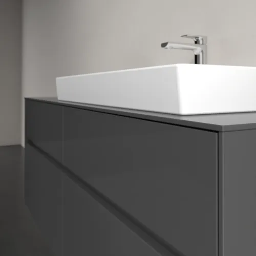 VILLEROY BOCH Toaletní skříňka Collaro, 4 výsuvy, 1400 x 548 x 500 mm, lesklá šedá / lesklá šedá #C09000FP, obrázek 5