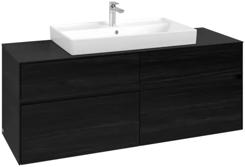 VILLEROY BOCH Toaletní skříňka Collaro, 4 výsuvy, 1400 x 548 x 500 mm, černý dub / černý dub #C08800AB
