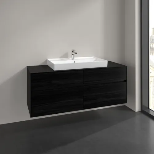 VILLEROY BOCH Toaletní skříňka Collaro, 4 výsuvy, 1400 x 548 x 500 mm, černý dub / černý dub #C08800AB, obrázek 2