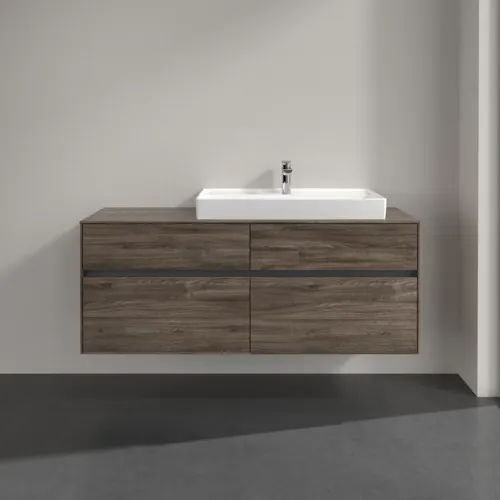 VILLEROY BOCH Umyvadlová skříňka Collaro, s osvětlením, 4 výsuvy, 1400 x 548 x 500 mm, dub kamenný #C090B0RK, obrázek 3