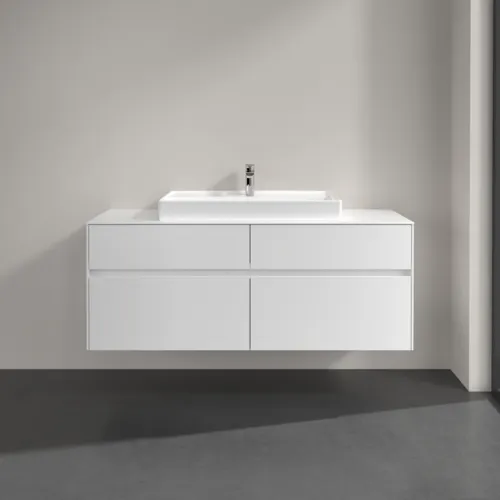 VILLEROY BOCH Toaletní skříňka Collaro, s osvětlením, 4 výsuvy, 1400 x 548 x 500 mm, bílá matná / bílá matná #C088B0MS, obrázek 3