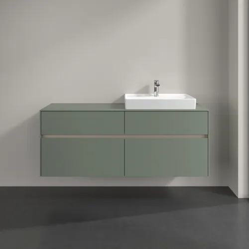 VILLEROY BOCH Toaletní skříňka Collaro, s osvětlením, 4 výsuvy, 1400 x 548 x 500 mm, Soft Green / Soft Green #C086B0AF, obrázek 3