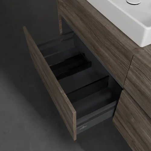 VILLEROY BOCH Toaletní skříňka Collaro, 4 výsuvy, 1400 x 548 x 500 mm, dub kamenný #C08500RK, obrázek 6