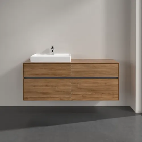 VILLEROY BOCH Toaletní skříňka Collaro, 4 výsuvy, 1400 x 548 x 500 mm, dub Kansas #C08500RH, obrázek 3