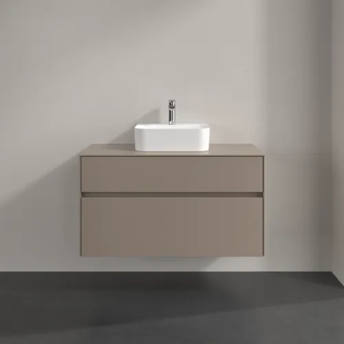 VILLEROY BOCH Toaletní skříňka Collaro, 2 výsuvy, 1000 x 548 x 500 mm, taupe / taupe #C09400VM, obrázek 3