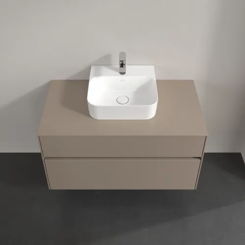 VILLEROY BOCH Toaletní skříňka Collaro, 2 výsuvy, 1000 x 548 x 500 mm, taupe / taupe #C09400VM, obrázek 4