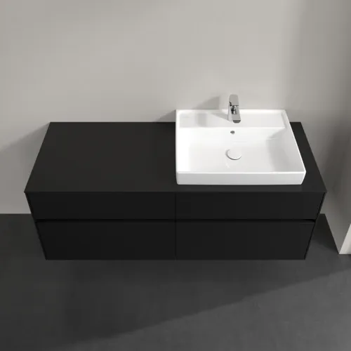 VILLEROY BOCH Toaletní skříňka Collaro, 4 výsuvy, 1400 x 548 x 500 mm, Volcano Black / Volcano Black #C08600VL, obrázek 4