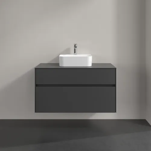 VILLEROY BOCH Collaro toaletní skříňka, 2 výsuvy, 1000 x 548 x 500 mm, grafit / grafit #C09400VR, obrázek 3