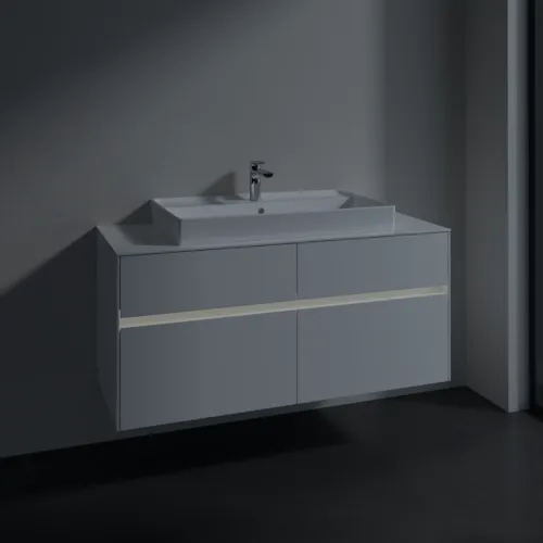 VILLEROY BOCH Collaro toaletní skříňka, s osvětlením, 4 výsuvy, 1200 x 548 x 500 mm, lesklá bílá / lesklá bílá #C087B0DH, obrázek 5