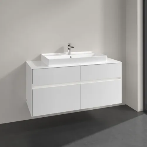 VILLEROY BOCH Collaro toaletní skříňka, s osvětlením, 4 výsuvy, 1200 x 548 x 500 mm, lesklá bílá / lesklá bílá #C087B0DH, obrázek 2