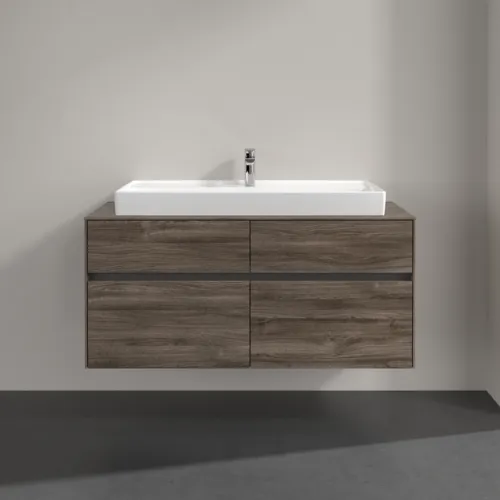 VILLEROY BOCH Umyvadlová skříňka Collaro, s osvětlením, 4 výsuvy, 1200 x 548 x 500 mm, dub kamenný #C091B0RK, obrázek 3
