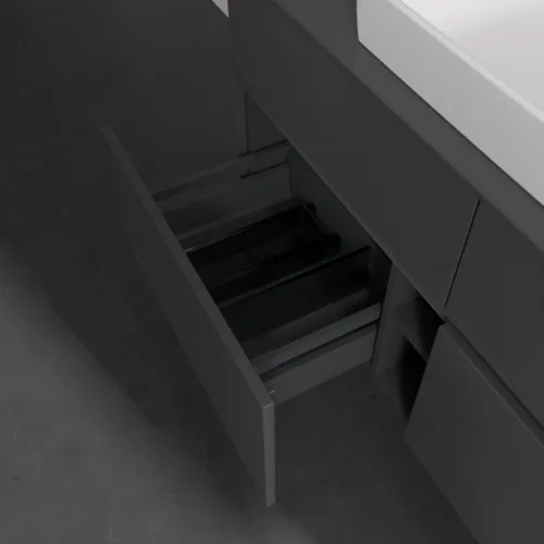VILLEROY BOCH Collaro toaletní skříňka, 4 výsuvy, 1200 x 548 x 500 mm, lesklá šedá / lesklá šedá #C08100FP, obrázek 6