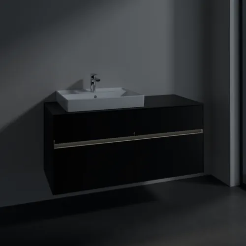 VILLEROY BOCH Toaletní skříňka Collaro, s osvětlením, 4 výsuvy, 1200 x 548 x 500 mm, Volcano Black / Volcano Black #C082B0VL, obrázek 5