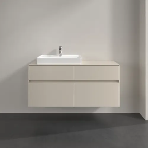 VILLEROY BOCH Toaletní skříňka Collaro, s osvětlením, 4 výsuvy, 1200 x 548 x 500 mm, Cashmere Grey / Cashmere Grey #C082B0VN, obrázek 3