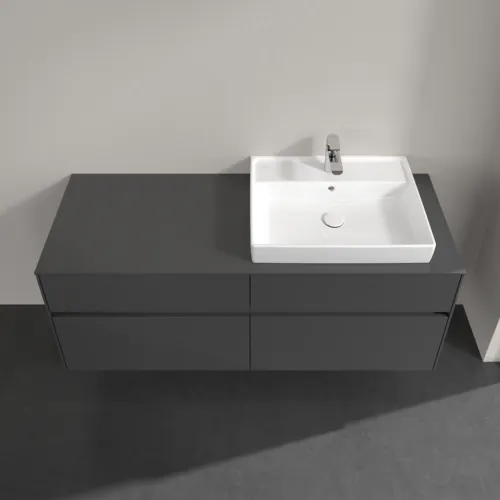 VILLEROY BOCH Toaletní skříňka Collaro, s osvětlením, 4 výsuvy, 1400 x 548 x 500 mm, lesklá šedá / lesklá šedá #C086B0FP, obrázek 4