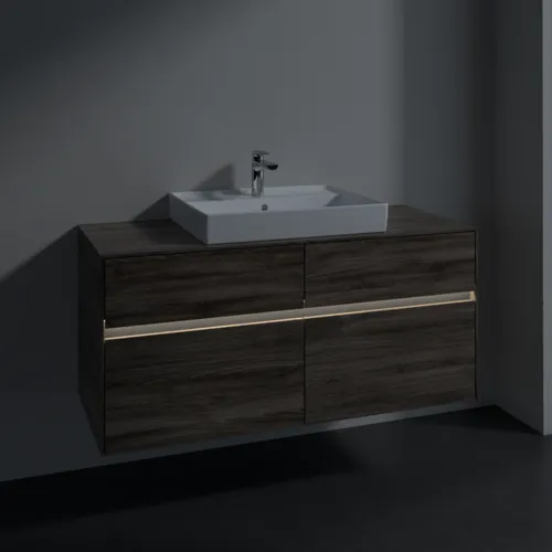 VILLEROY BOCH Umyvadlová skříňka Collaro, s osvětlením, 4 výsuvy, 1200 x 548 x 500 mm, dub kamenný #C081B0RK, obrázek 5