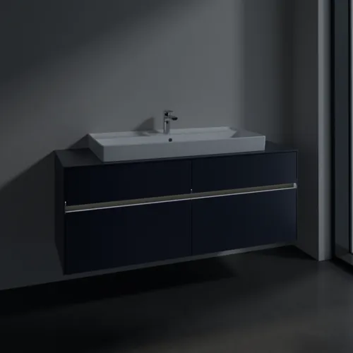 VILLEROY BOCH Toaletní skříňka Collaro, s osvětlením, 4 výsuvy, 1400 x 548 x 500 mm, Marine Blue / Marine Blue #C092B0VQ, obrázek 5