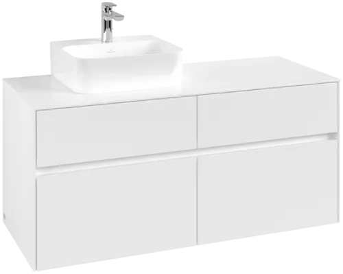 VILLEROY BOCH Toaletní skříňka Collaro, 4 výsuvy, 1200 x 548 x 500 mm, bílá matná / bílá matná #C09800MS