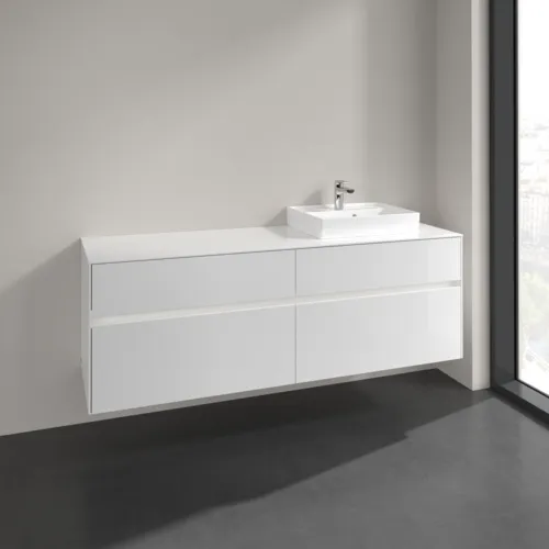 VILLEROY BOCH Toaletní skříňka Collaro, s osvětlením, 4 výsuvy, 1600 x 548 x 500 mm, lesklá bílá / lesklá bílá #C079B0DH, obrázek 2