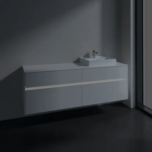 VILLEROY BOCH Toaletní skříňka Collaro, s osvětlením, 4 výsuvy, 1600 x 548 x 500 mm, lesklá bílá / lesklá bílá #C079B0DH, obrázek 5