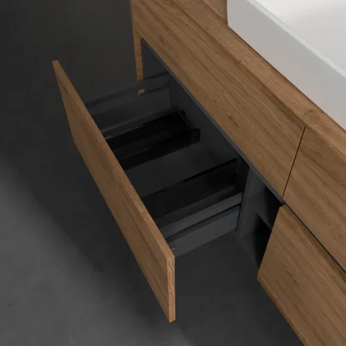 VILLEROY BOCH Toaletní skříňka Collaro, 4 výsuvy, 1400 x 548 x 500 mm, dub Kansas #C08400RH, obrázek 6