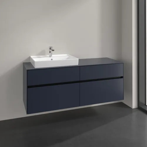 VILLEROY BOCH Toaletní skříňka Collaro, 4 zásuvky, 1400 x 548 x 500 mm, Marine Blue / Marine Blue #C08500VQ, obrázek 2