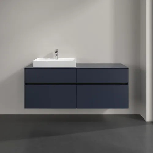 VILLEROY BOCH Toaletní skříňka Collaro, 4 zásuvky, 1400 x 548 x 500 mm, Marine Blue / Marine Blue #C08500VQ, obrázek 3