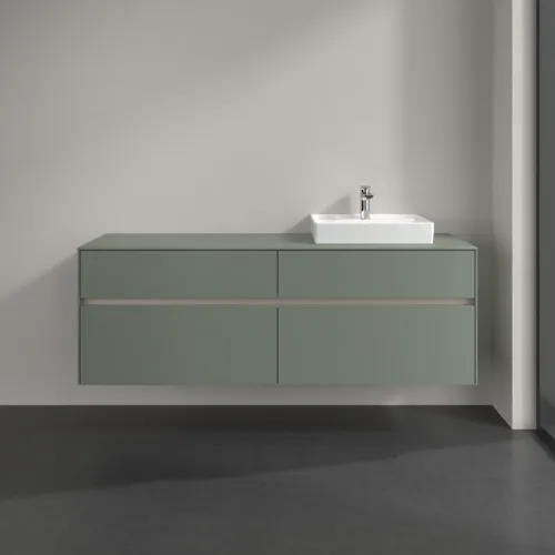 VILLEROY BOCH Toaletní skříňka Collaro, s osvětlením, 4 výsuvy, 1600 x 548 x 500 mm, Soft Green / Soft Green #C079B0AF, obrázek 3