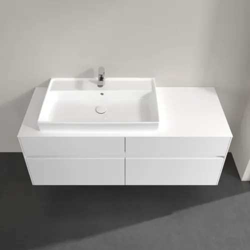 VILLEROY BOCH Toaletní skříňka Collaro, 4 výsuvy, 1400 x 548 x 500 mm, lesklá bílá / lesklá bílá #C08900DH, obrázek 4