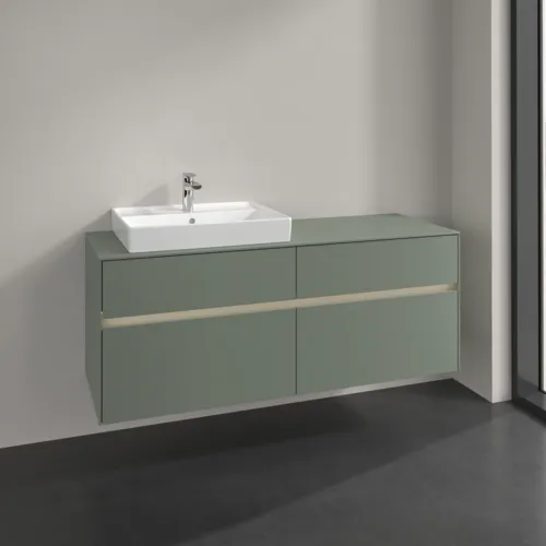 VILLEROY BOCH Toaletní skříňka Collaro, s osvětlením, 4 výsuvy, 1400 x 548 x 500 mm, Soft Green / Soft Green #C085B0AF, obrázek 2
