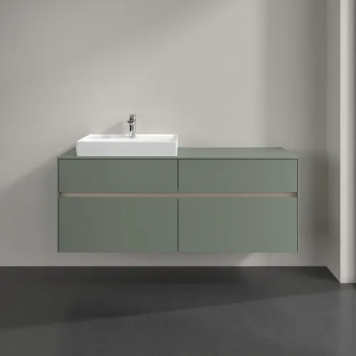 VILLEROY BOCH Toaletní skříňka Collaro, s osvětlením, 4 výsuvy, 1400 x 548 x 500 mm, Soft Green / Soft Green #C085B0AF, obrázek 3