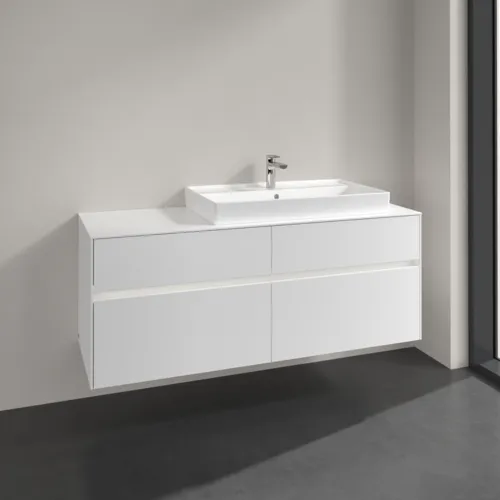 VILLEROY BOCH Toaletní skříňka Collaro, s osvětlením, 4 výsuvy, 1400 x 548 x 500 mm, bílá matná / bílá matná #C090B0MS, obrázek 2