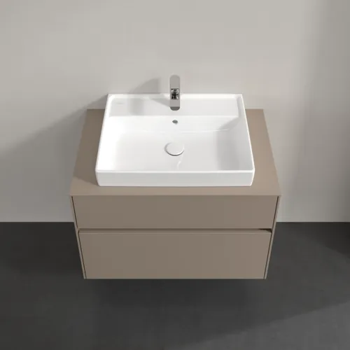 VILLEROY BOCH Toaletní skříňka Collaro, 2 výsuvy, 800 x 548 x 500 mm, taupe / taupe #C08000VM, obrázek 4