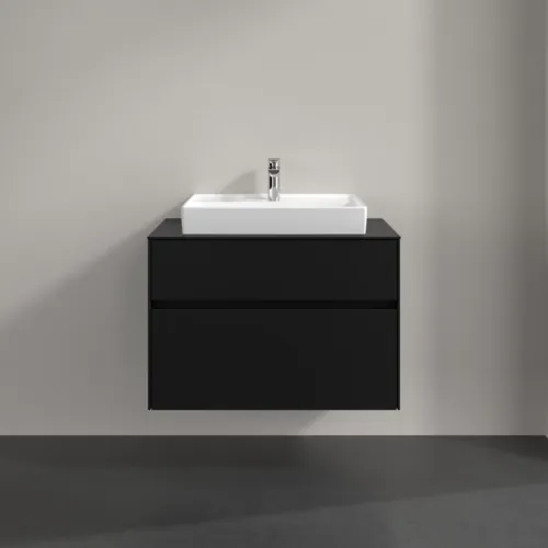 VILLEROY BOCH Toaletní skříňka Collaro, 2 výsuvy, 800 x 548 x 500 mm, Volcano Black / Volcano Black #C08000VL, obrázek 3