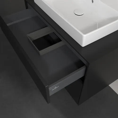 VILLEROY BOCH Toaletní skříňka Collaro, 2 výsuvy, 800 x 548 x 500 mm, Volcano Black / Volcano Black #C08000VL, obrázek 7