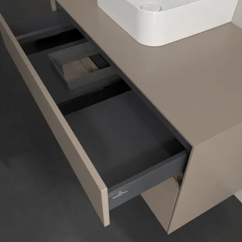 VILLEROY BOCH Toaletní skříňka Collaro, 2 výsuvy, 1000 x 548 x 500 mm, taupe / taupe #C09500VM, obrázek 7