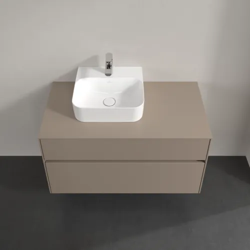 VILLEROY BOCH Toaletní skříňka Collaro, 2 výsuvy, 1000 x 548 x 500 mm, taupe / taupe #C09500VM, obrázek 4