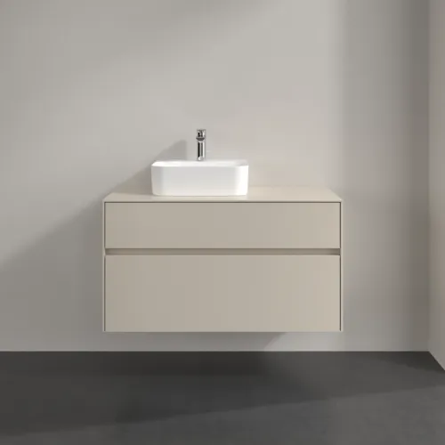 VILLEROY BOCH Toaletní skříňka Collaro, 2 výsuvy, 1000 x 548 x 500 mm, Cashmere Grey / Cashmere Grey #C09500VN, obrázek 3