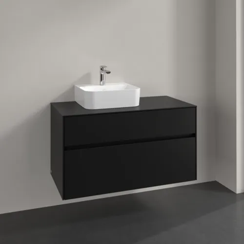 VILLEROY BOCH Collaro toaletní skříňka, 2 výsuvy, 1000 x 548 x 500 mm, Volcano Black / Volcano Black #C09500VL, obrázek 2