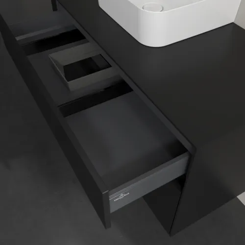 VILLEROY BOCH Collaro toaletní skříňka, 2 výsuvy, 1000 x 548 x 500 mm, Volcano Black / Volcano Black #C09500VL, obrázek 7