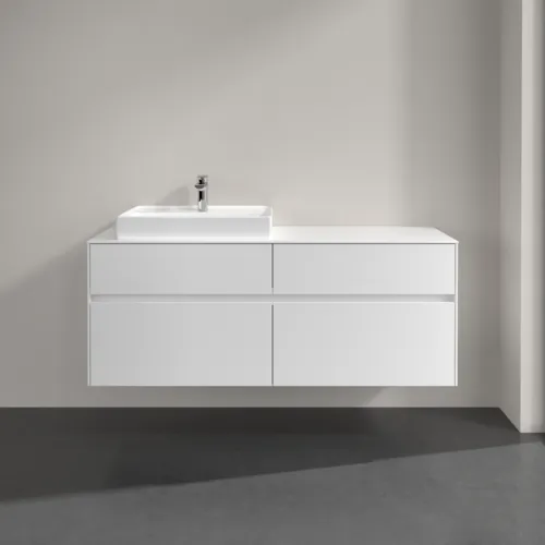 VILLEROY BOCH Toaletní skříňka Collaro, 4 výsuvy, 1400 x 548 x 500 mm, bílá matná / bílá matná #C08500MS, obrázek 3