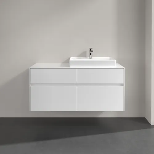VILLEROY BOCH Toaletní skříňka Collaro, 4 výsuvy, 1200 x 548 x 500 mm, lesklá bílá / lesklá bílá #C08300DH, obrázek 3