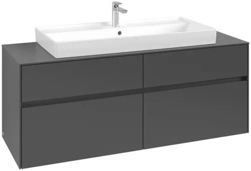 VILLEROY BOCH Toaletní skříňka Collaro, 4 výsuvy, 1400 x 548 x 500 mm, grafitová / grafitová #C09200VR
