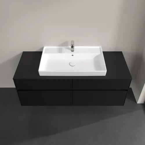 VILLEROY BOCH Toaletní skříňka Collaro, 4 výsuvy, 1400 x 548 x 500 mm, Volcano Black / Volcano Black #C08800VL, obrázek 4