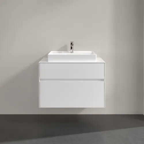 VILLEROY BOCH Toaletní skříňka Collaro, s osvětlením, 2 výsuvy, 800 x 548 x 500 mm, lesklá bílá / lesklá bílá #C080B0DH, obrázek 3