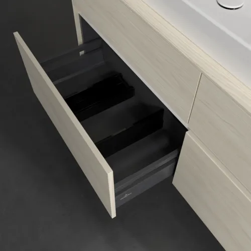 VILLEROY BOCH Toaletní skříňka Collaro, 4 výsuvy, 1400 x 548 x 500 mm, bílý dub / bílý dub #C08900AA, obrázek 6