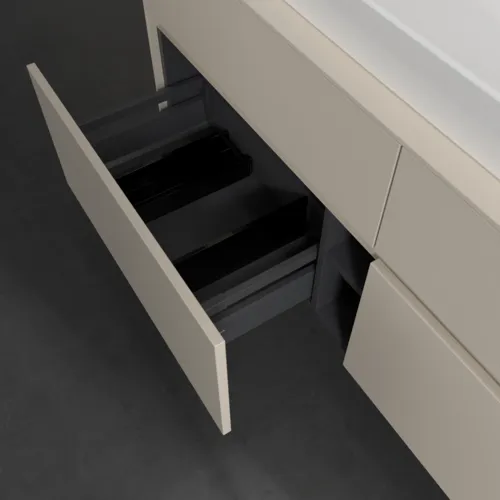 VILLEROY BOCH Toaletní skříňka Collaro, 4 výsuvy, 1400 x 548 x 500 mm, Cashmere Grey / Cashmere Grey #C08800VN, obrázek 6