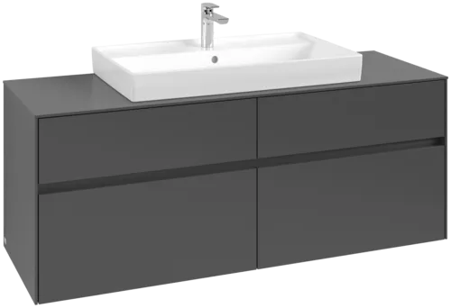 VILLEROY BOCH Toaletní skříňka Collaro, 4 výsuvy, 1400 x 548 x 500 mm, grafitová / grafitová #C08800VR