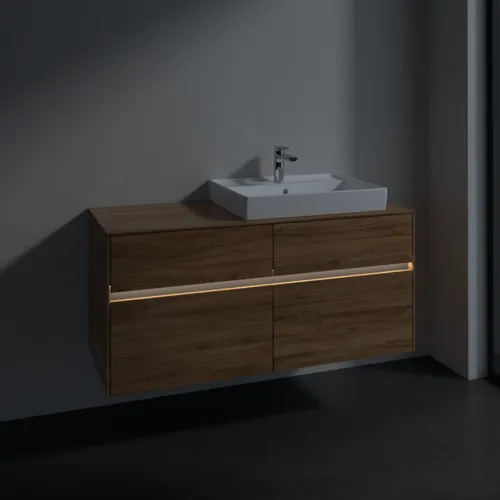 VILLEROY BOCH Umyvadlová skříňka Collaro, s osvětlením, 4 výsuvy, 1200 x 548 x 500 mm, dub Kansas #C083B0RH, obrázek 5