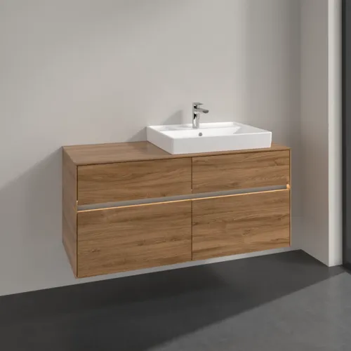 VILLEROY BOCH Umyvadlová skříňka Collaro, s osvětlením, 4 výsuvy, 1200 x 548 x 500 mm, dub Kansas #C083B0RH, obrázek 2
